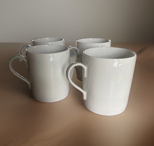 Apilco white porcelain - porcelain, mugs